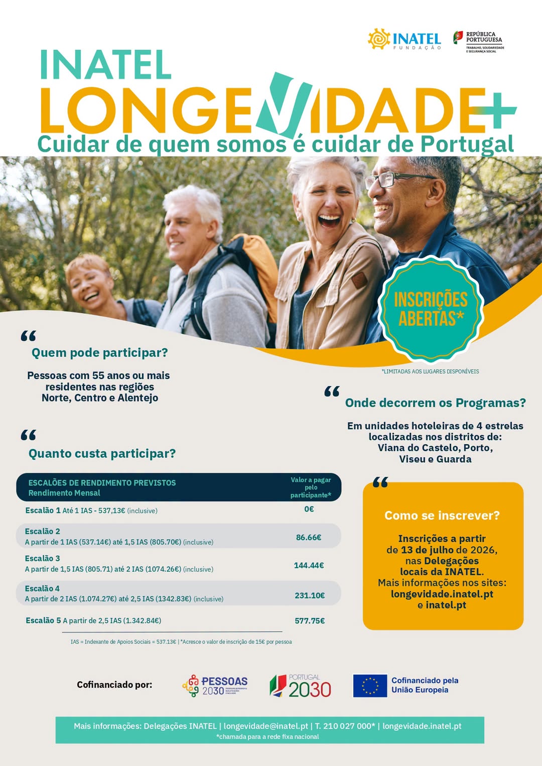 𝐏𝐫𝐨𝐣𝐞𝐭𝐨 𝐈𝐍𝐀𝐓𝐄𝐋 𝐋𝐨𝐧𝐠𝐞𝐯𝐢𝐝𝐚𝐝𝐞+

No âmbito do Projeto INATEL Longevidade+, cofinanci…