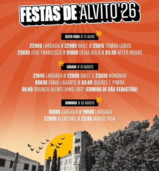 Festas de Alvito!

De amanhã (31 de julho) a domingo (2 de agosto), Alvito receb…