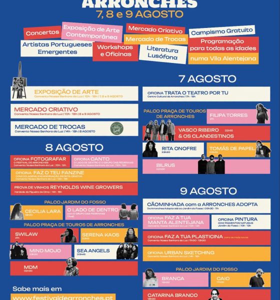 DIVULGAÇÃO

FESTIVAL DE ARRONCHES

De 7 a 9 de agosto (de sexta-feira a domingo)…