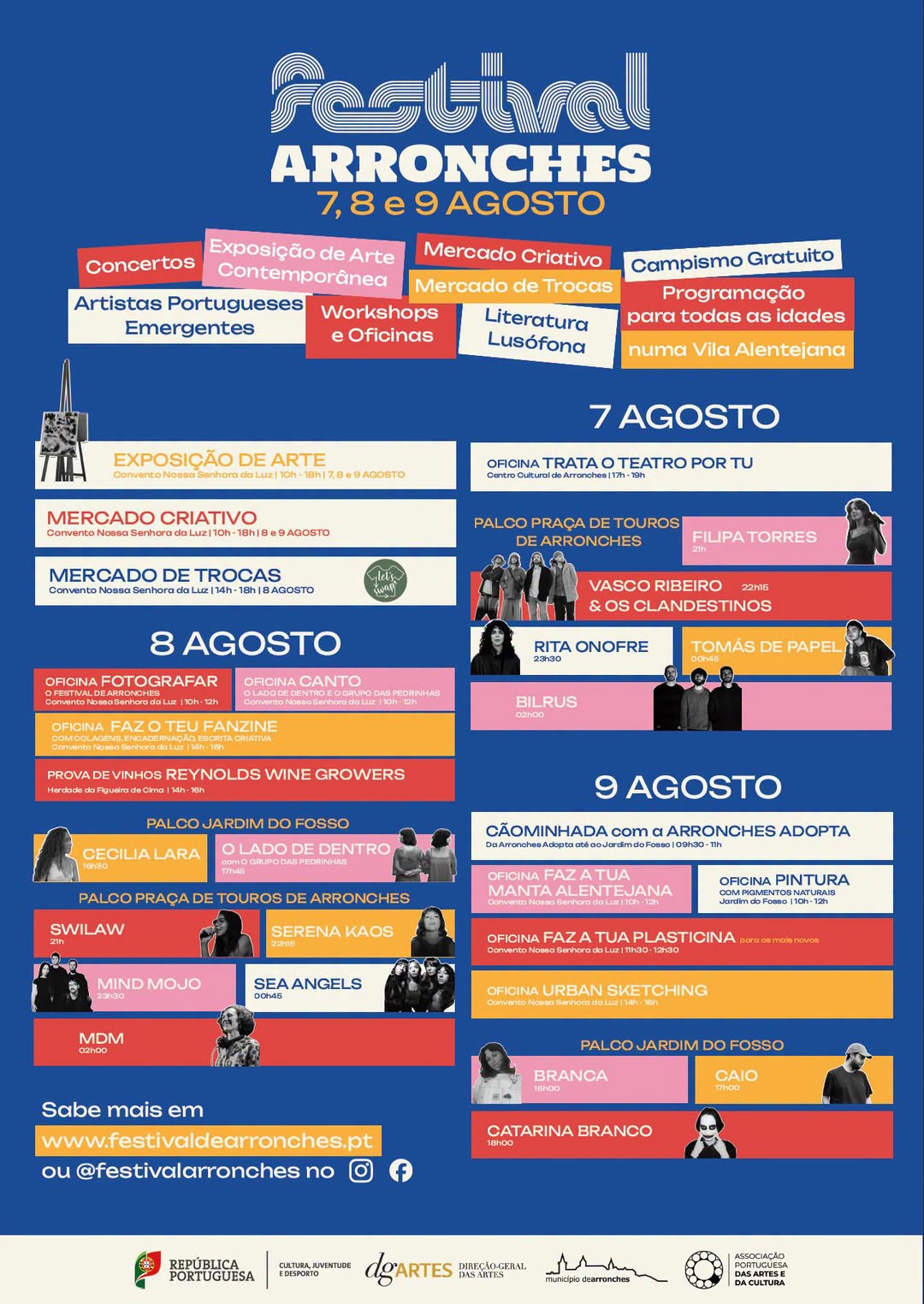 DIVULGAÇÃO

FESTIVAL DE ARRONCHES

De 7 a 9 de agosto (de sexta-feira a domingo)…