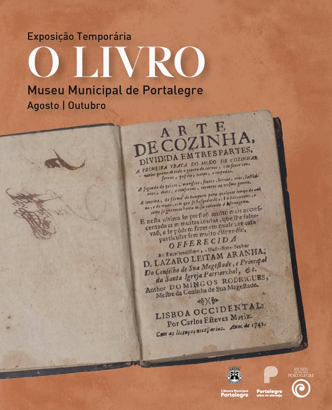Exposição temporária do livro de receitas “Arte de Cozinha, dividida em tres par…