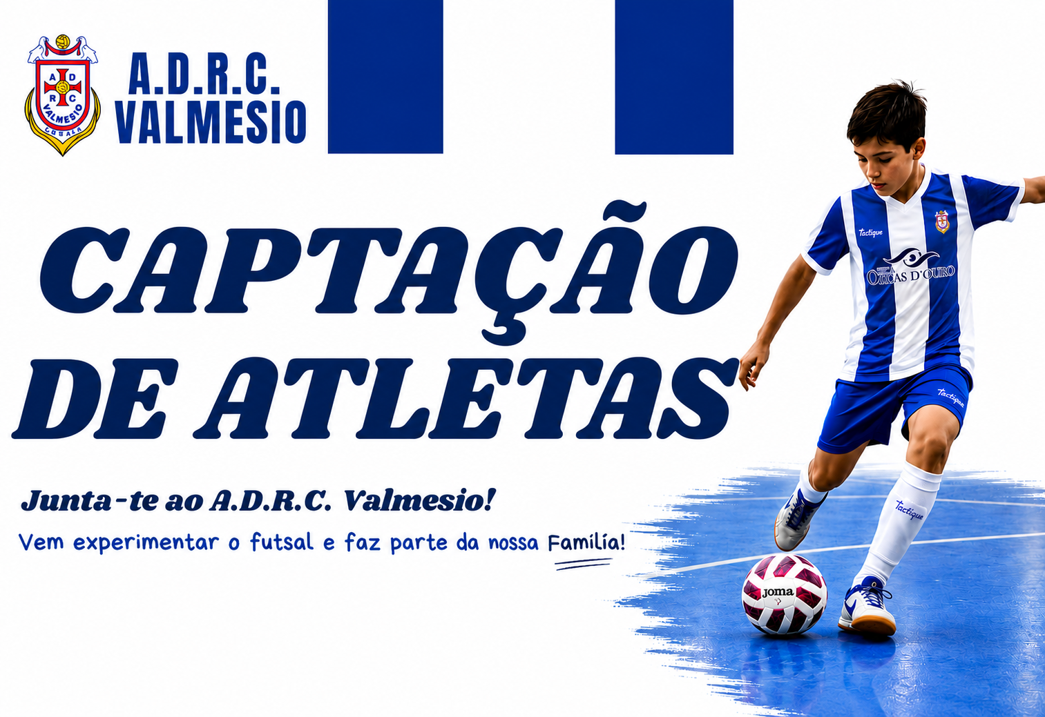 ADRC Valmesio abre captações para reforçar equipas de futsal na época 2026/2027