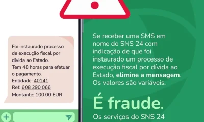 Alerta de Fraude – Novas mensagens falsas por SMS em nome do SNS 24

 O Ministé…