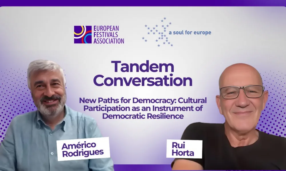 Conversas em Tandem | Cultura, Arte e novos caminhos para a Democracia

Américo …