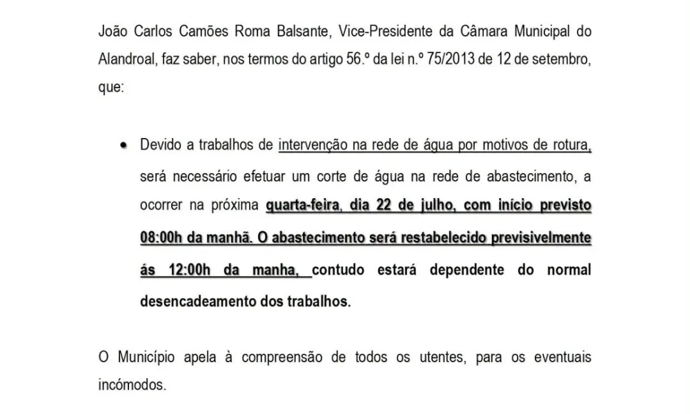 Corte de Água 
 22 de julho
Juromenha

#CorteDeAgua
#Juromenha