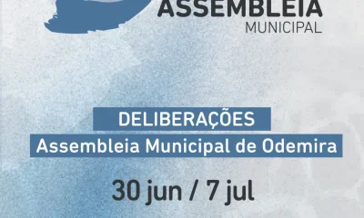 Deliberações da Sessão Ordinária da Assembleia Municipal de Odemira

Nas reuniõ…