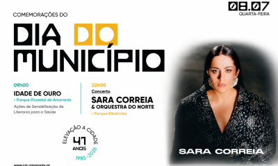 Amarante celebra 41 anos de cidade com Sara Correia e Orquestra do Norte em concerto gratuito