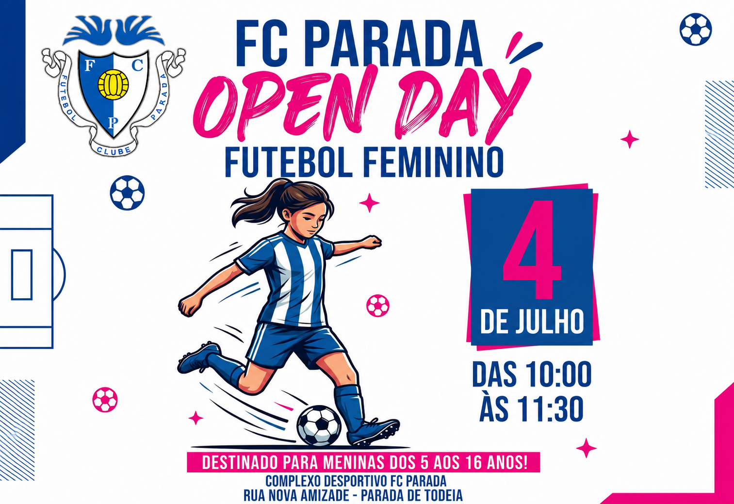 FC Parada assinala 10 anos de futebol feminino com Open Day para captar novas atletas