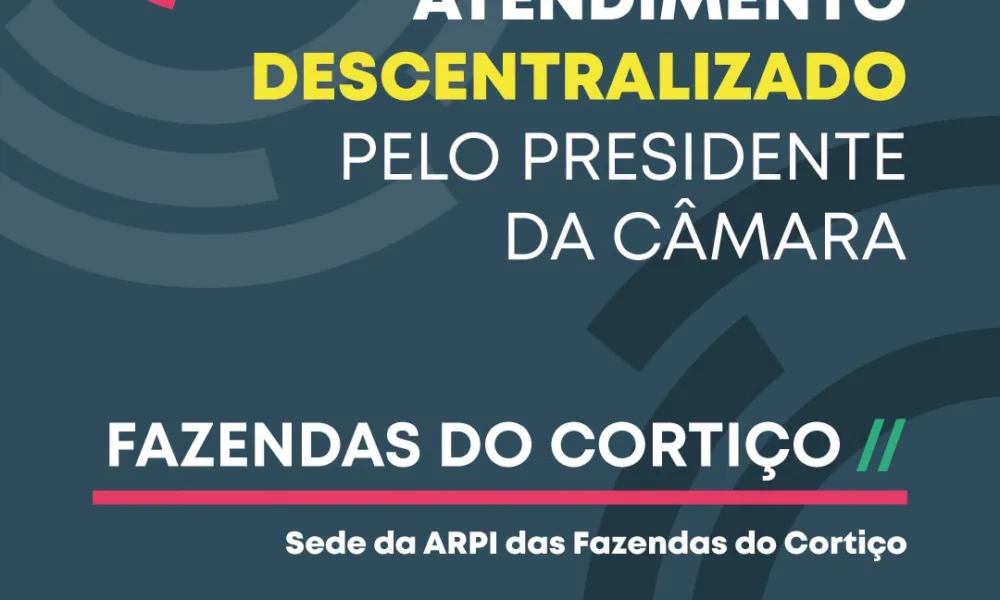 HOJE > ATENDIMENTO DESCENTRALIZADO A MUNÍCIPES | FAZENDAS DO CORTIÇO

 30 de ju…