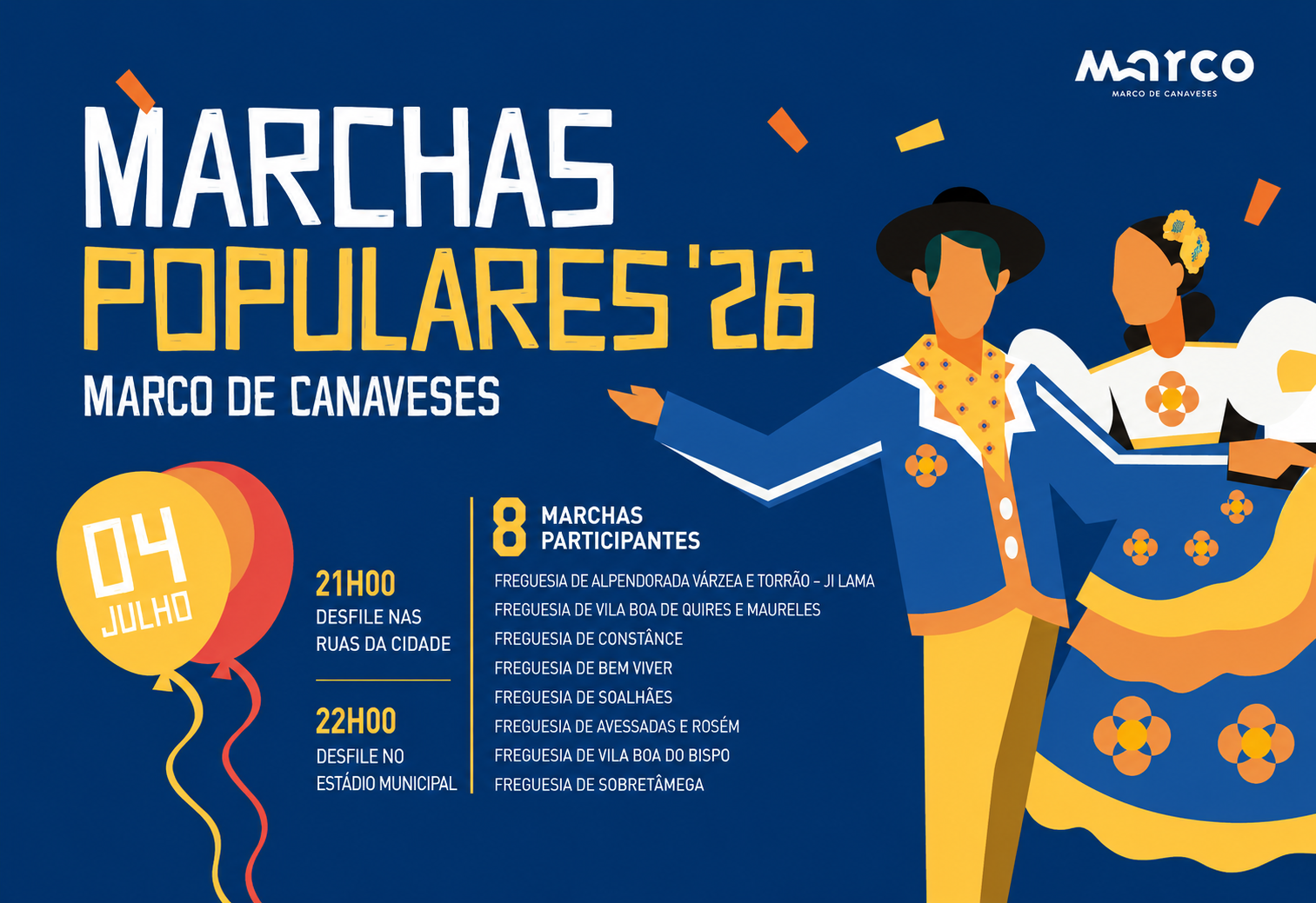 Marco de Canaveses prepara-se para uma noite de tradição com oito marchas populares