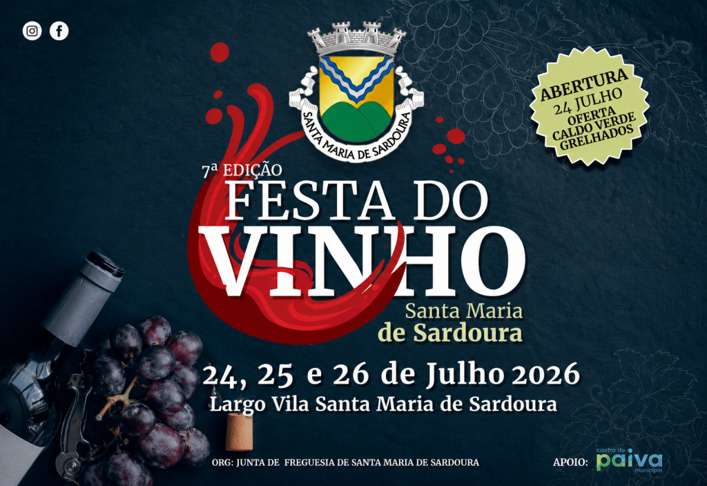 Santa Maria de Sardoura celebra três dias de vinho, gastronomia e animação