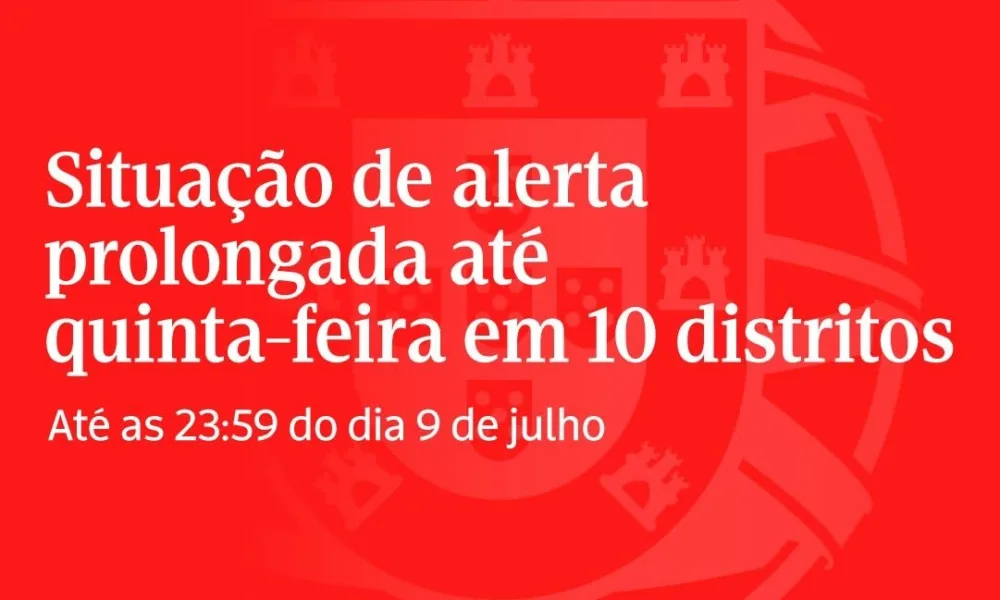 Situação de Alerta prolongada em 10 distritos do continente

O Governo prolongo…