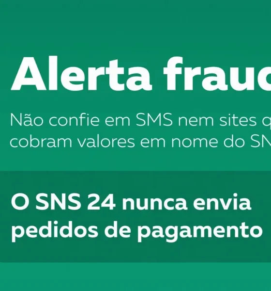 Têm circulado SMS com sites falsos que se fazem passar pelo SNS 24 e pedem pagam…
