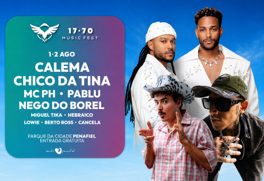 Tudo pronto para o 17.70 Music Fest: Calema, Chico da Tina e MC PH atuam em Penafiel