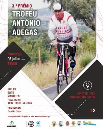 Santiago do Cacém acolhe 3.º Prémio Troféu António Adegas em homenagem ao ciclismo local