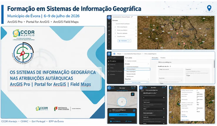 CCDR Alentejo promove formação em Sistemas de Informação Geográfica para técnicos do Município de Évora « Comissão de Coordenação e Desenvolvimento Regional do Alentejo, I.P.